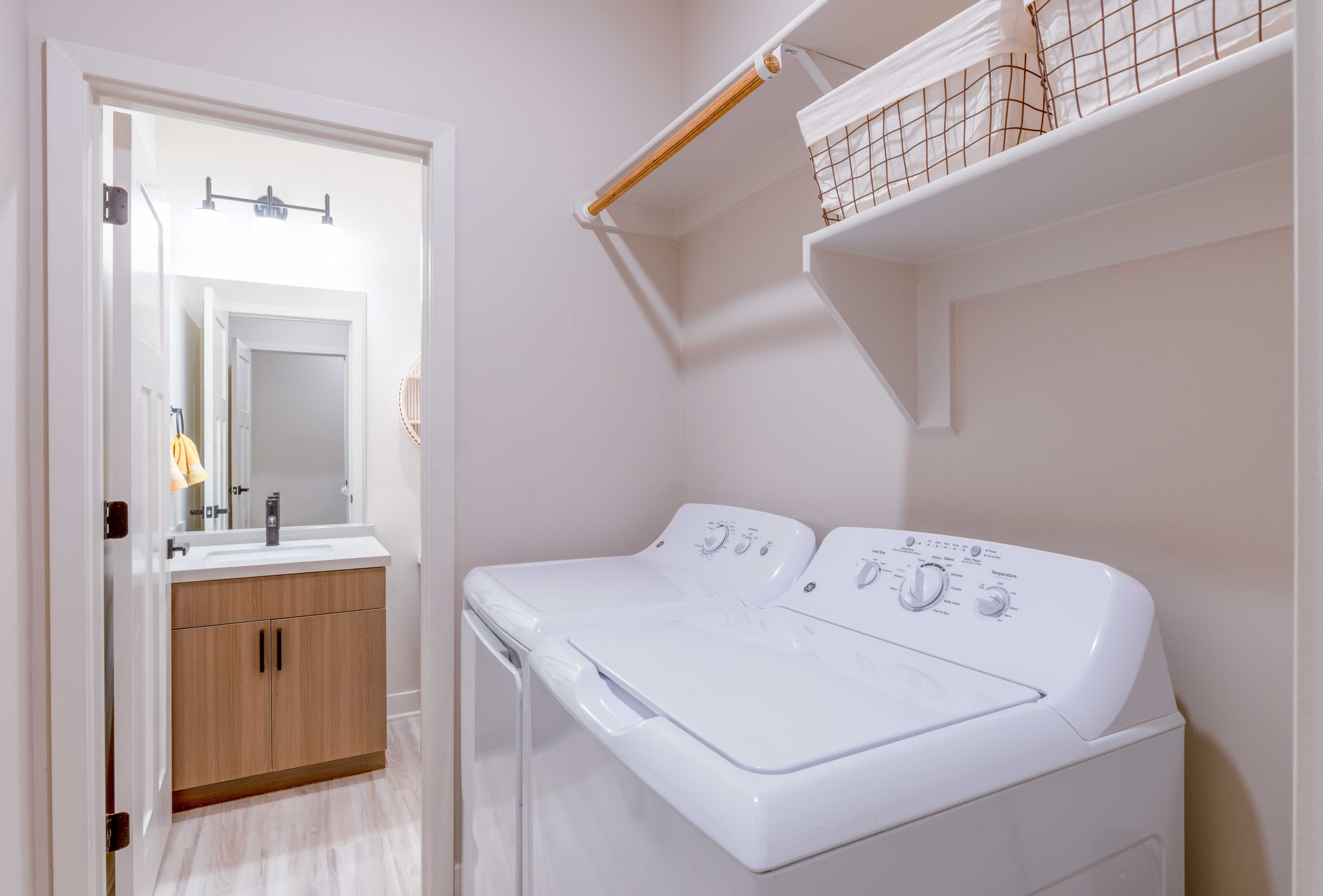 Washer and Dryer Included in every home