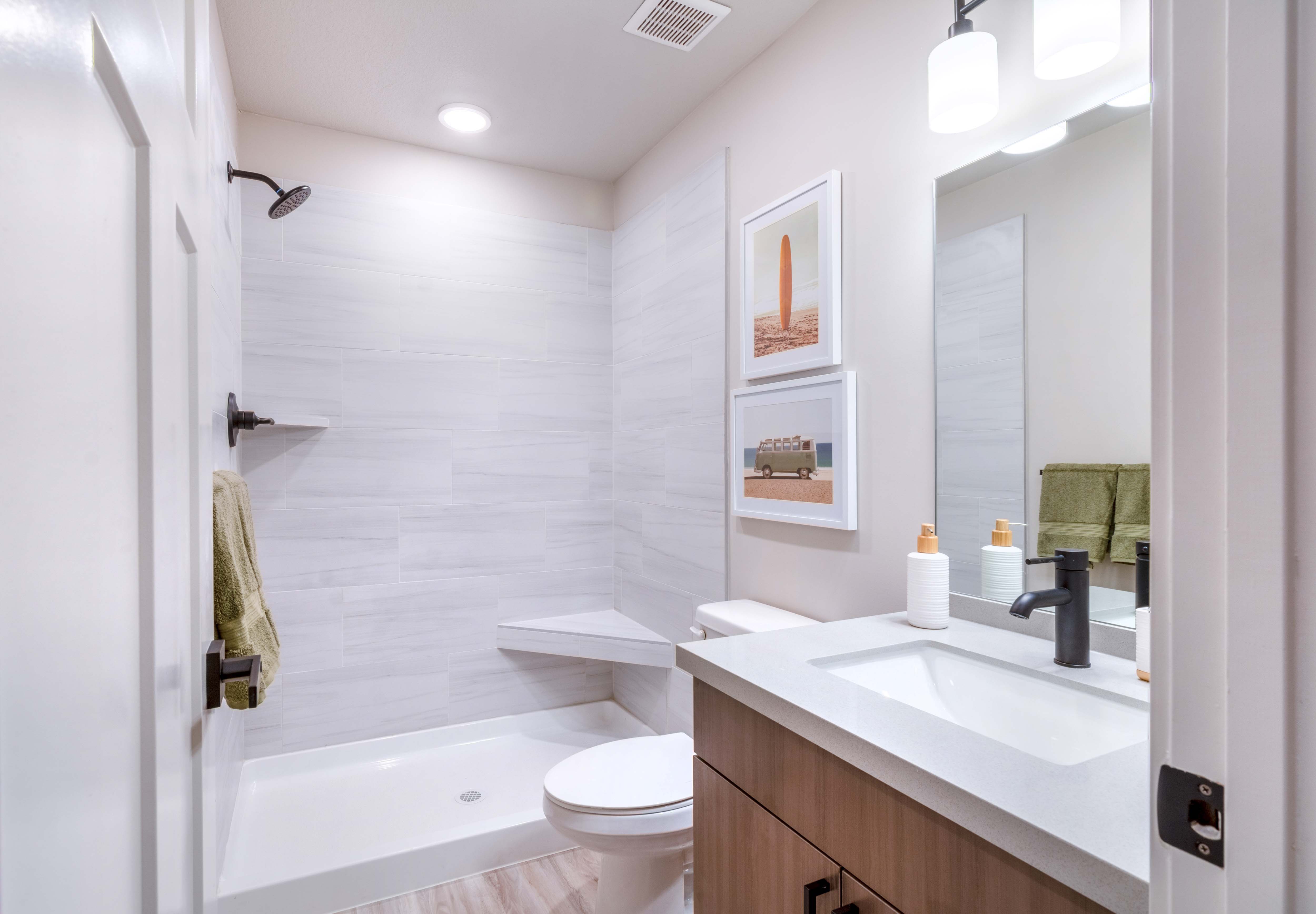 Large Mirrors and Custom Vanity Cabinets