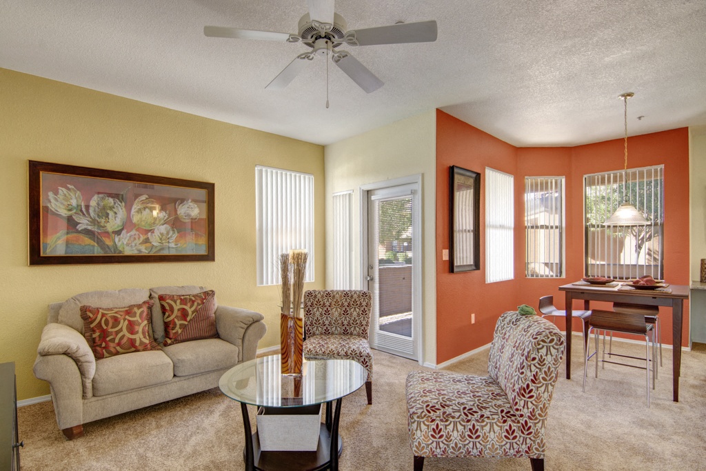 Arezzo Apartments- furnished living room