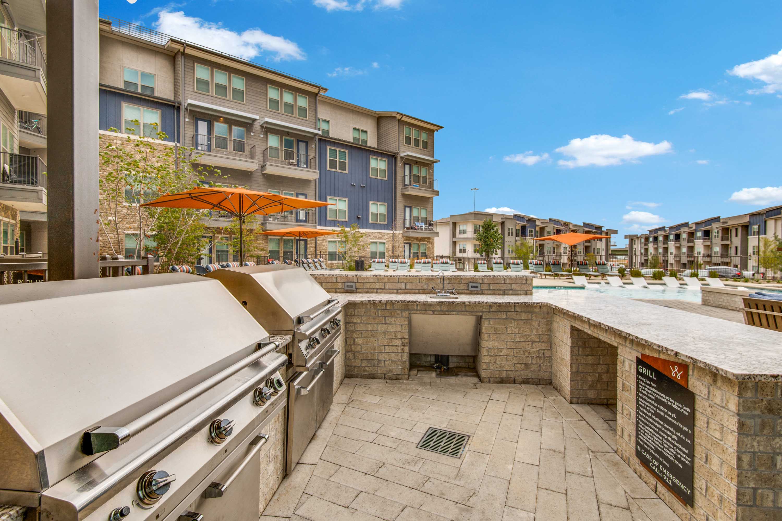 Outdoor grills and chef's kitchen