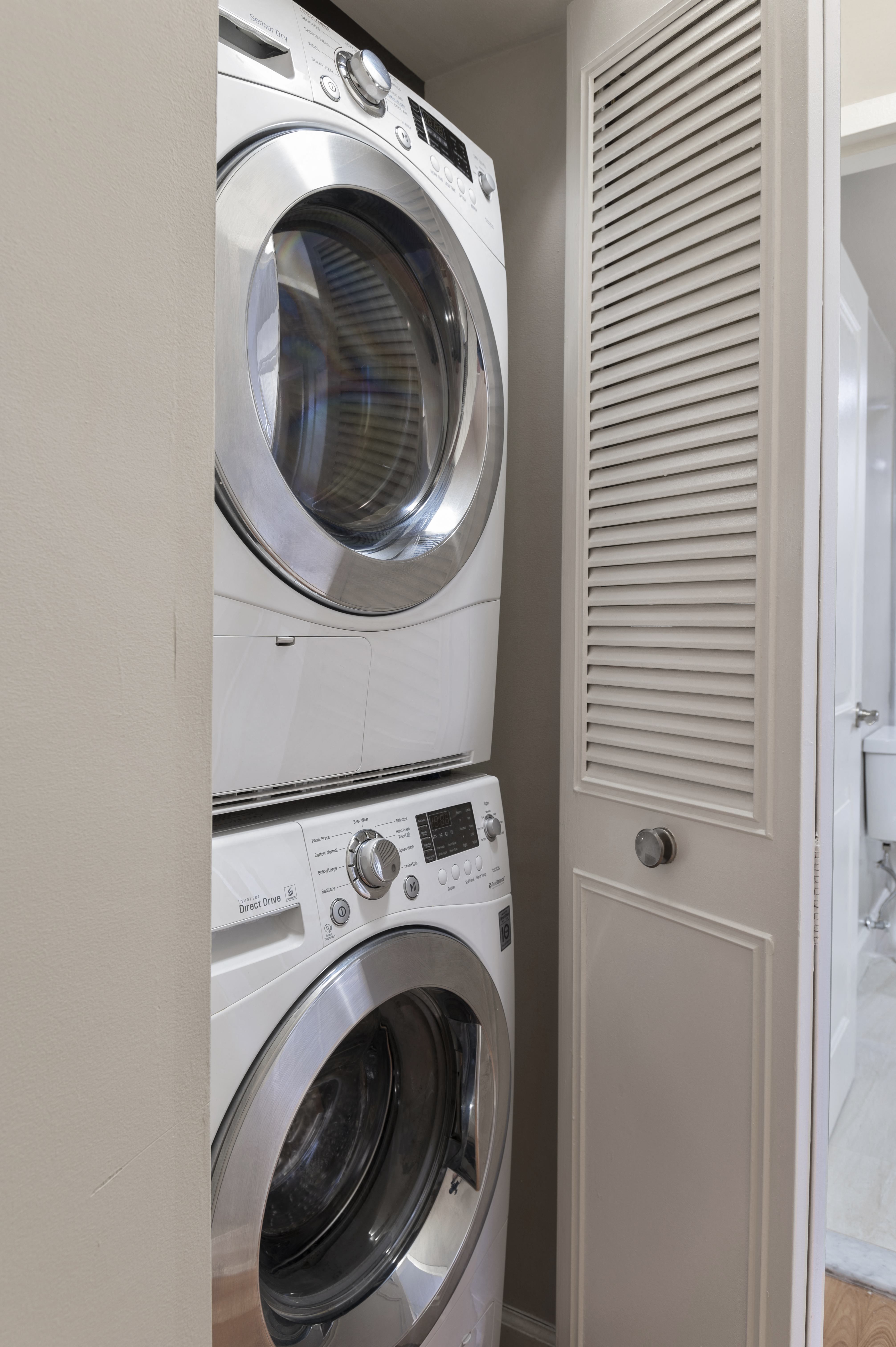Washer and dryer in select homes