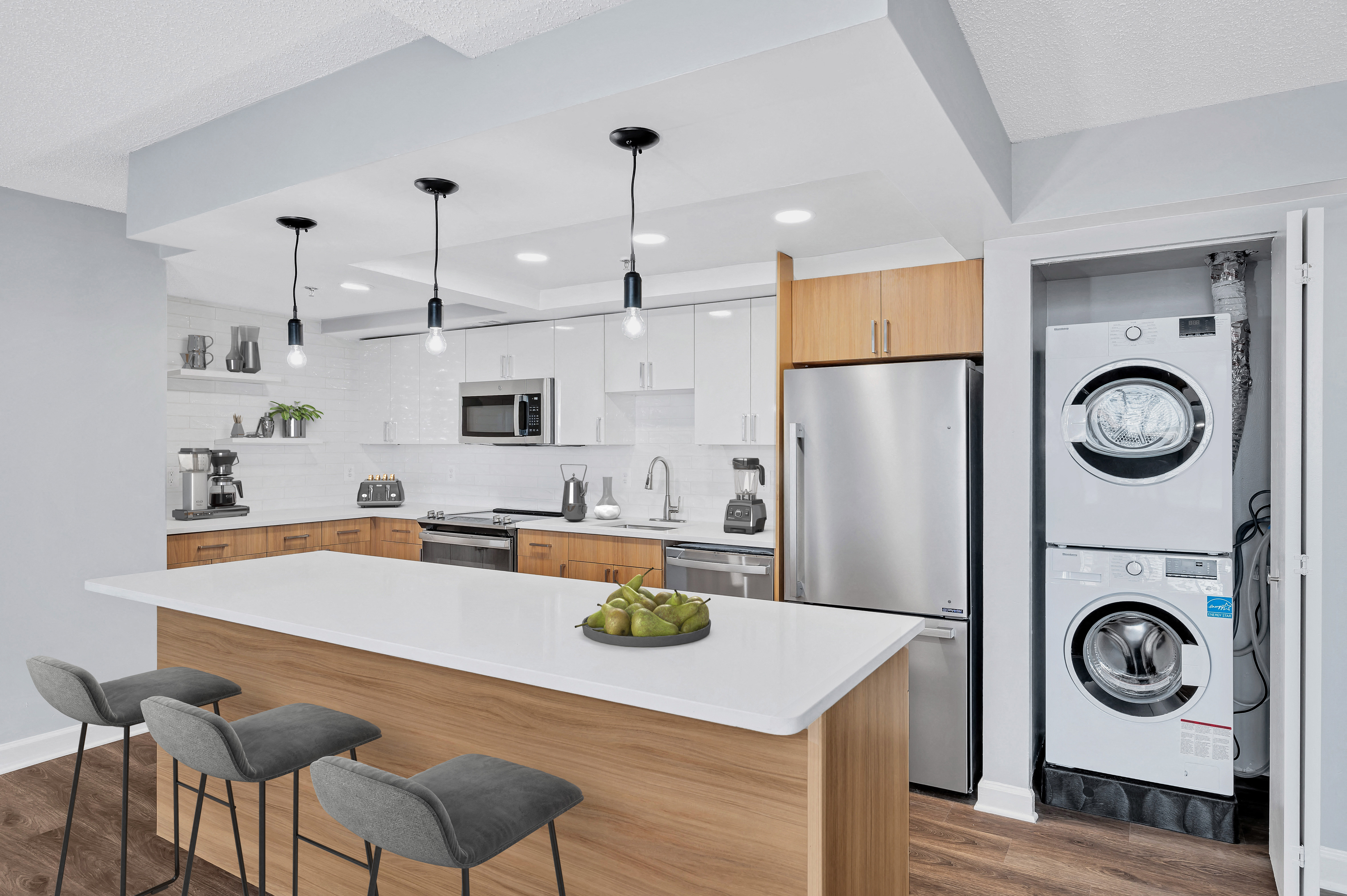 Ice white quartz kitchen counters Ice white quartz kitchen counters