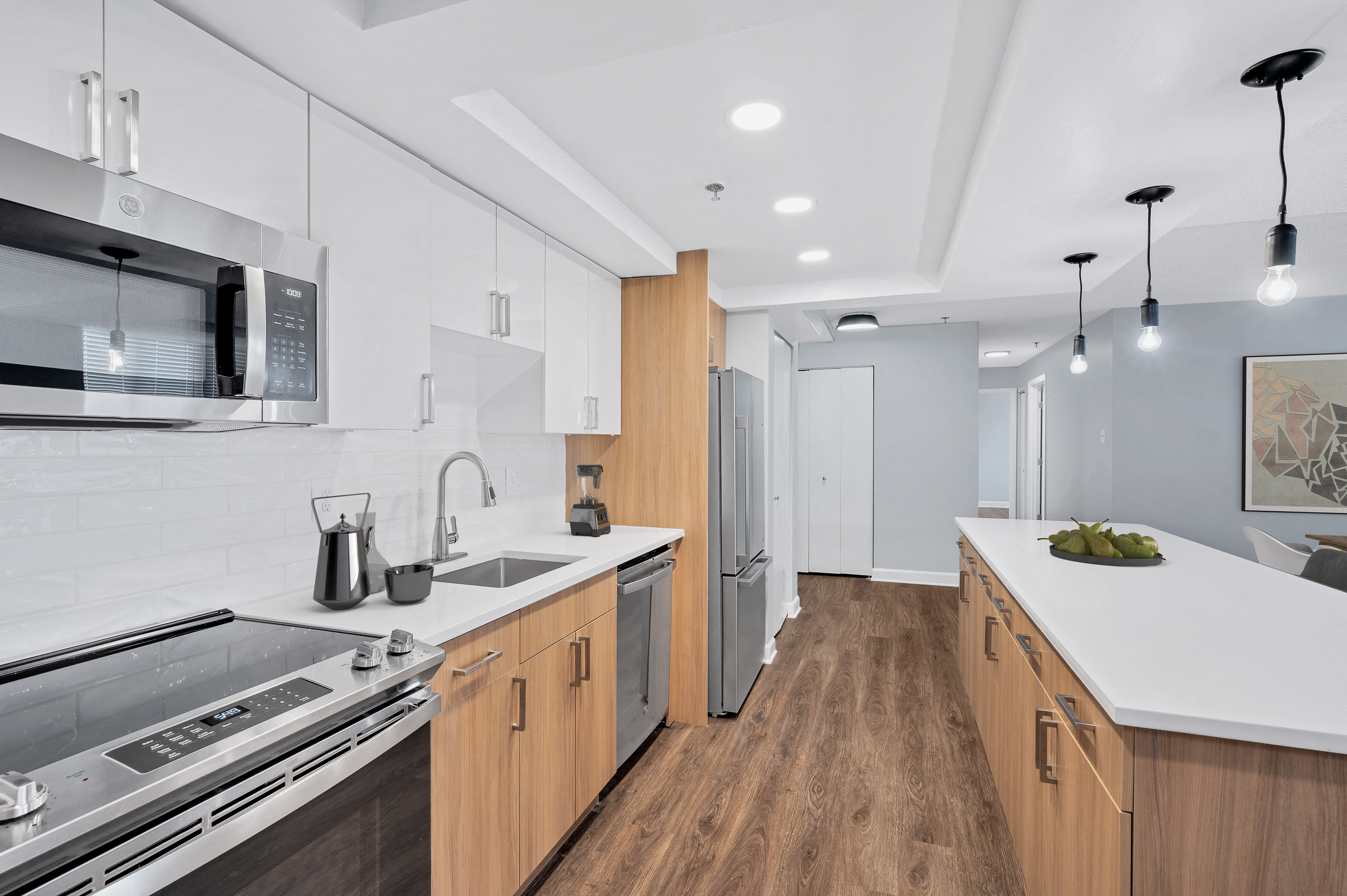 Ice white quartz kitchen counters Ice white quartz kitchen counters