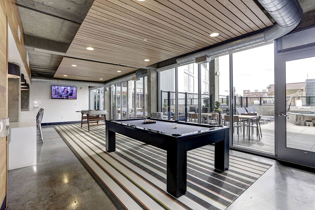 Game Area with Billiards, Foosball, and More 