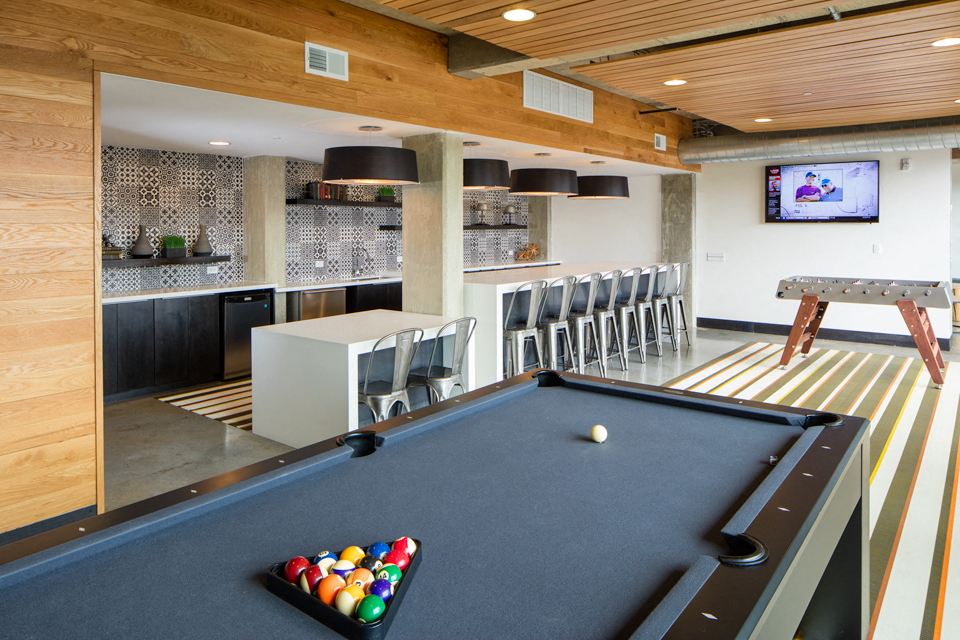 Game Area with Billiards, Foosball, and More 