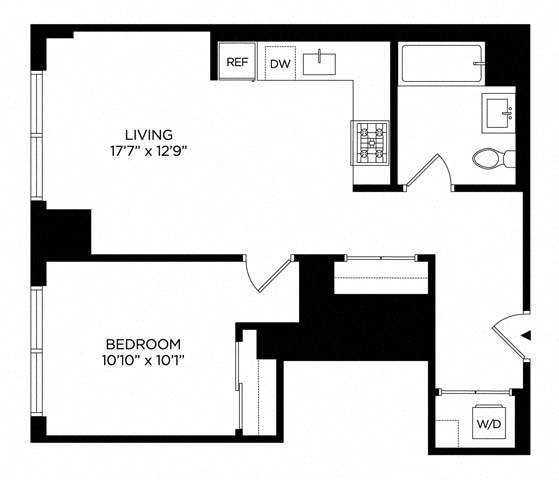 1 Bedroom 1AB Penthouse South