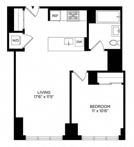 1 Bedroom 1AF West