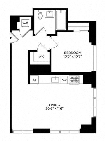 1 Bedroom 1AS North