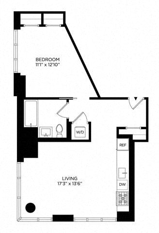1 Bedroom 1BA Penthouse North