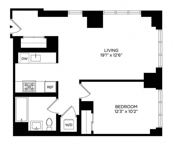 1 Bedroom 1BM Penthouse West