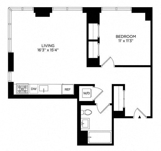 1 Bedroom 1BP East