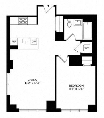 1 Bedroom 1BX Penthouse East