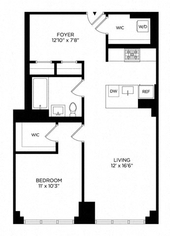 1 Bedroom 1CM West