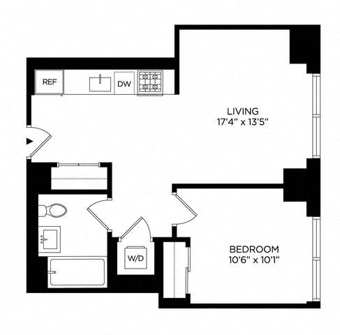 1 Bedroom 1J East