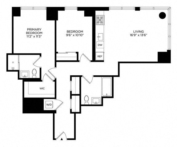 2 Bedroom 2AE Penthouse East