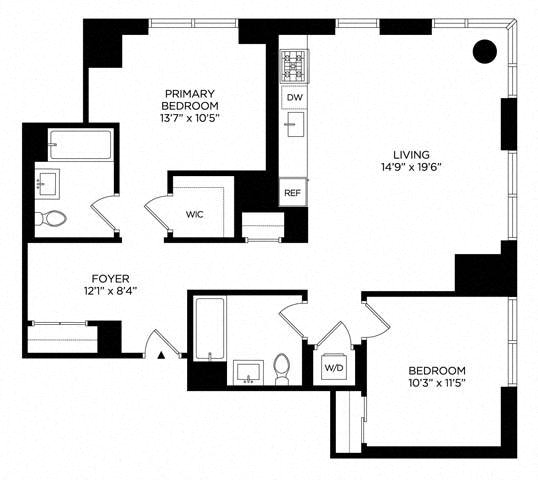 2 Bedroom 2AR Penthouse North