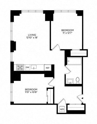 2 Bedroom 2M West