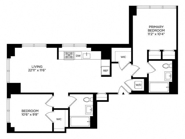 2 Bedroom 2T Penthouse East