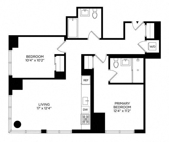 2 Bedroom 2W Penthouse South