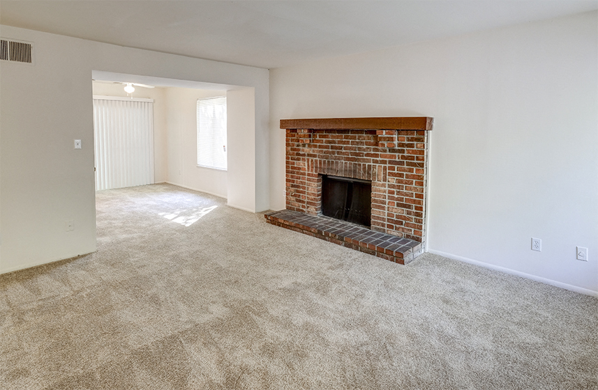 Townhome Living Room at The Woods of Eagle Creek