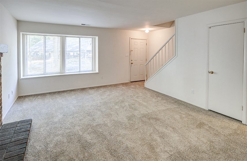 Townhome Living Room at The Woods of Eagle Creek
