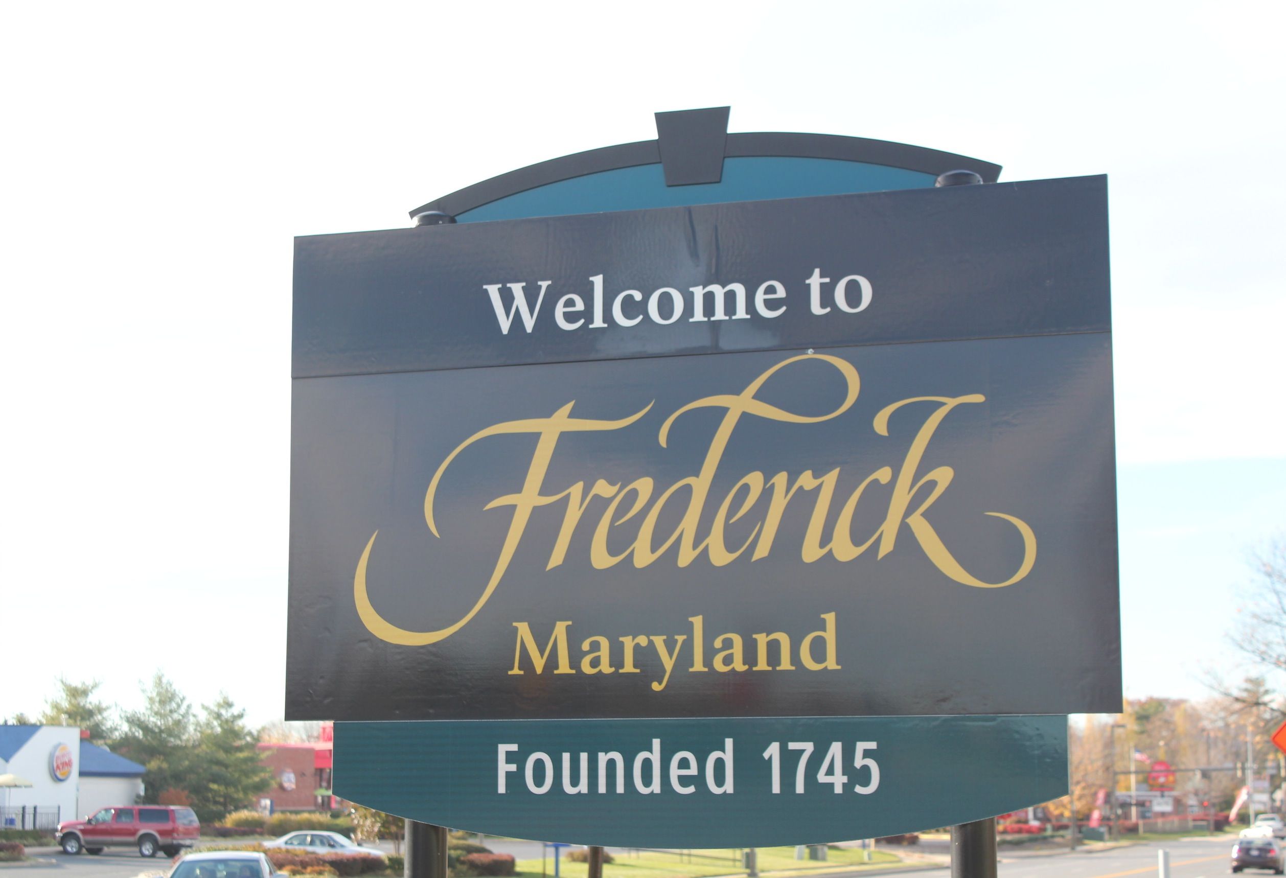 Welcome to Frederick Maryland sign