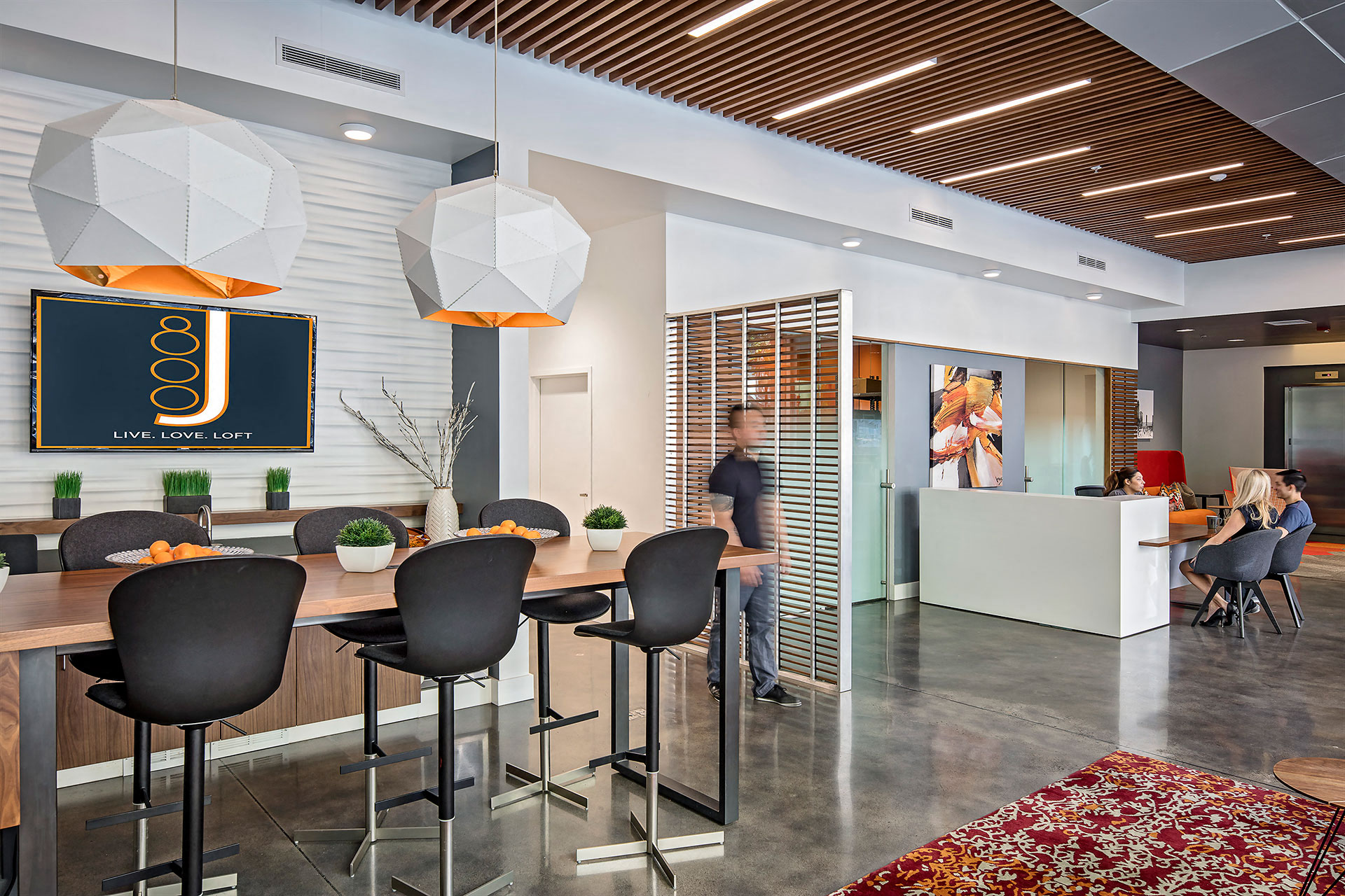 Contemporary Decor and Concrete Flooring