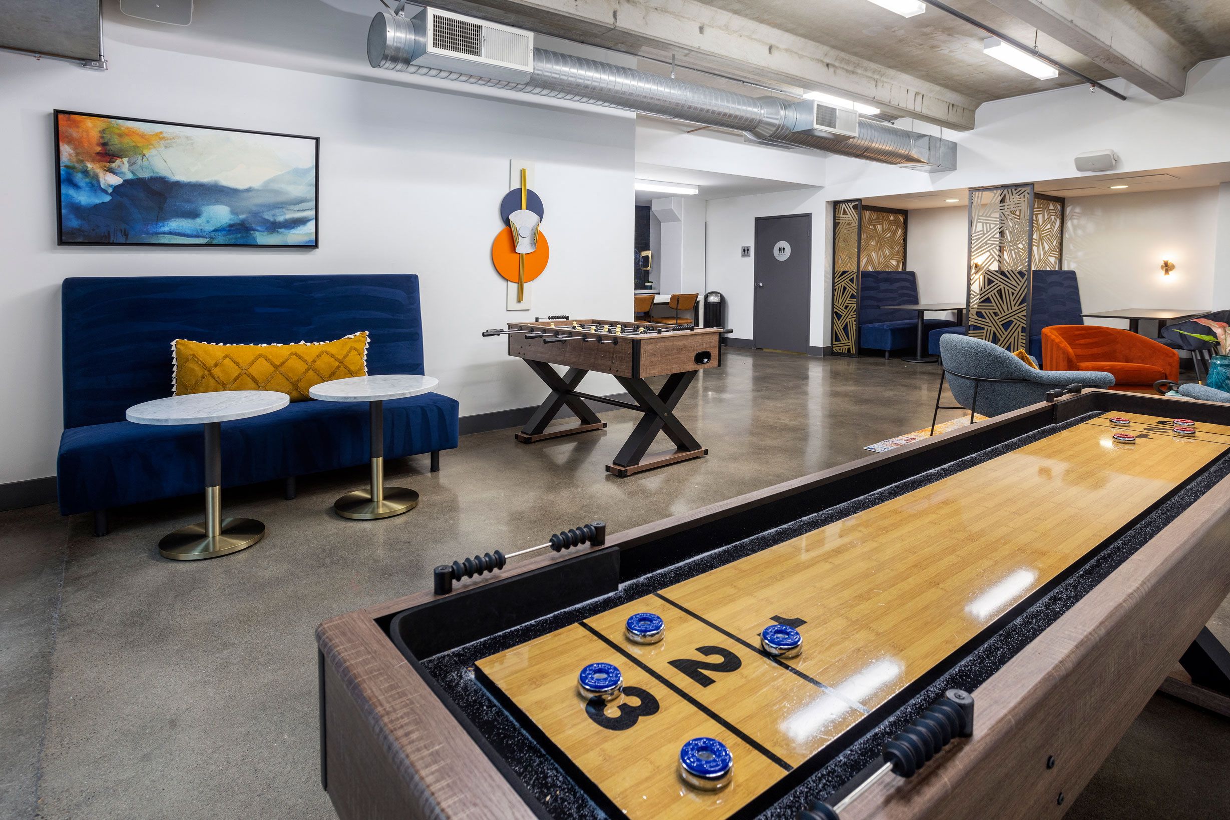 Media Room with Shuffleboard