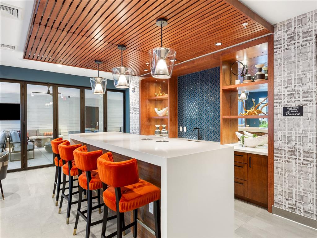 Clubhouse Kitchen Breakfast Bar with Stools Clubhouse Kitchen Breakfast Bar with Stools