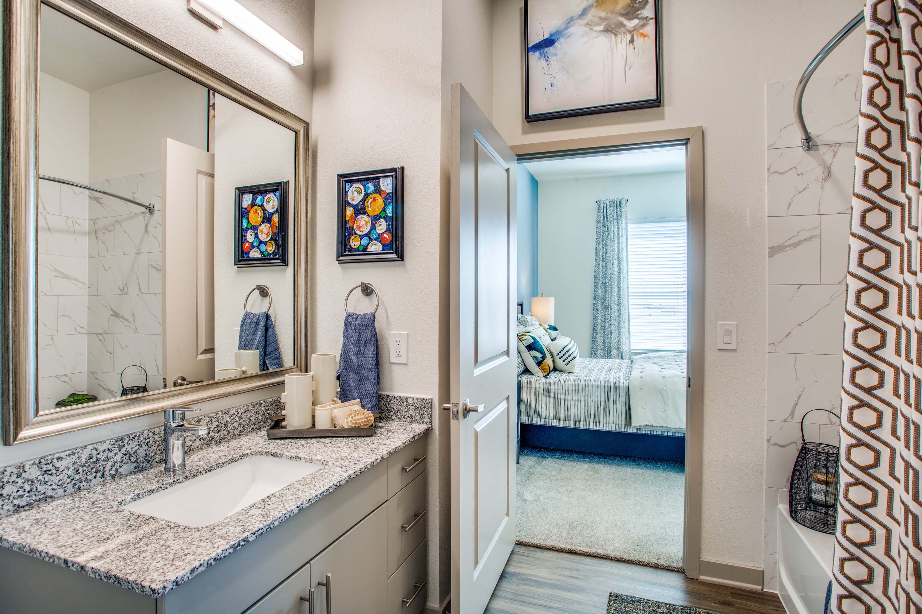 Bathroom with large vanity