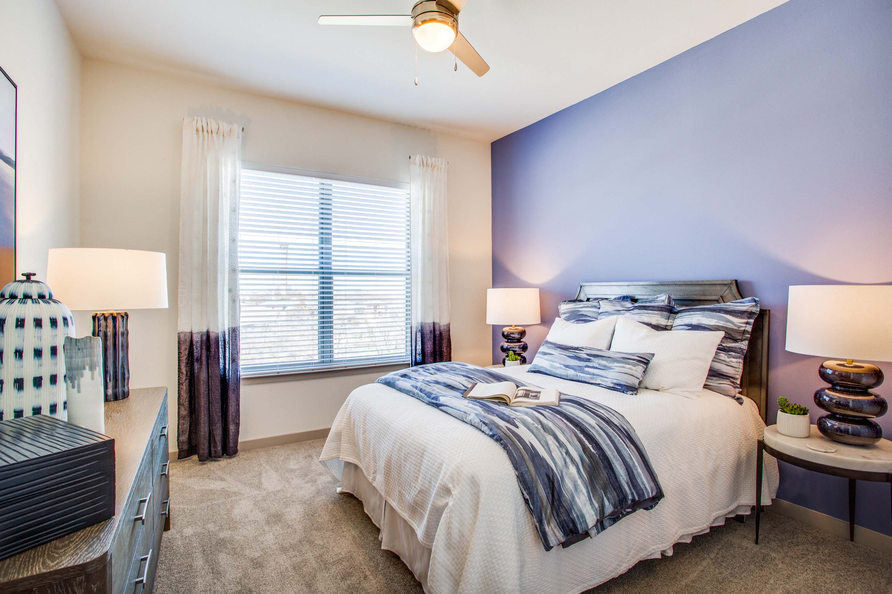 Bedroom with ceiling fan