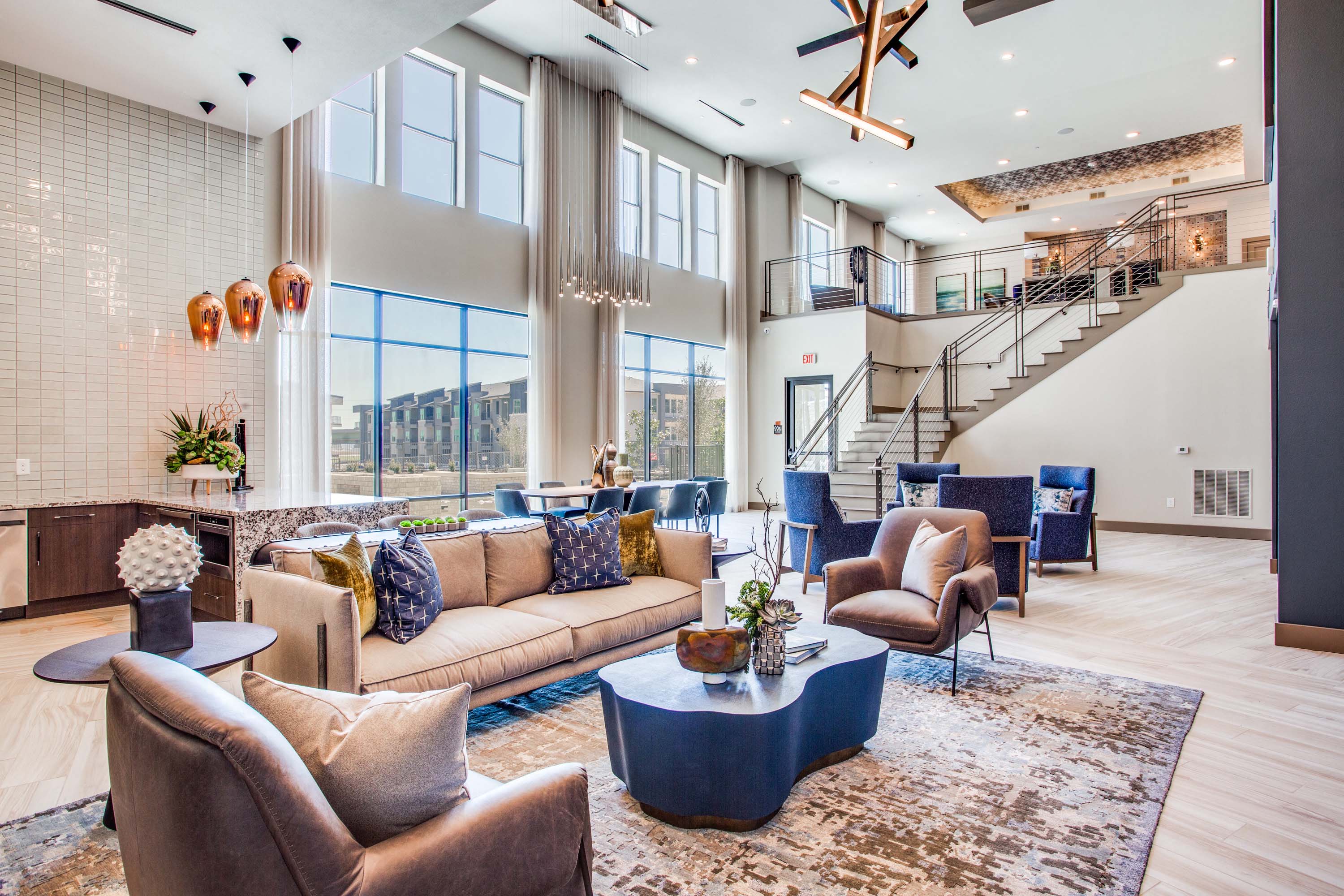 Spacious resident lounge