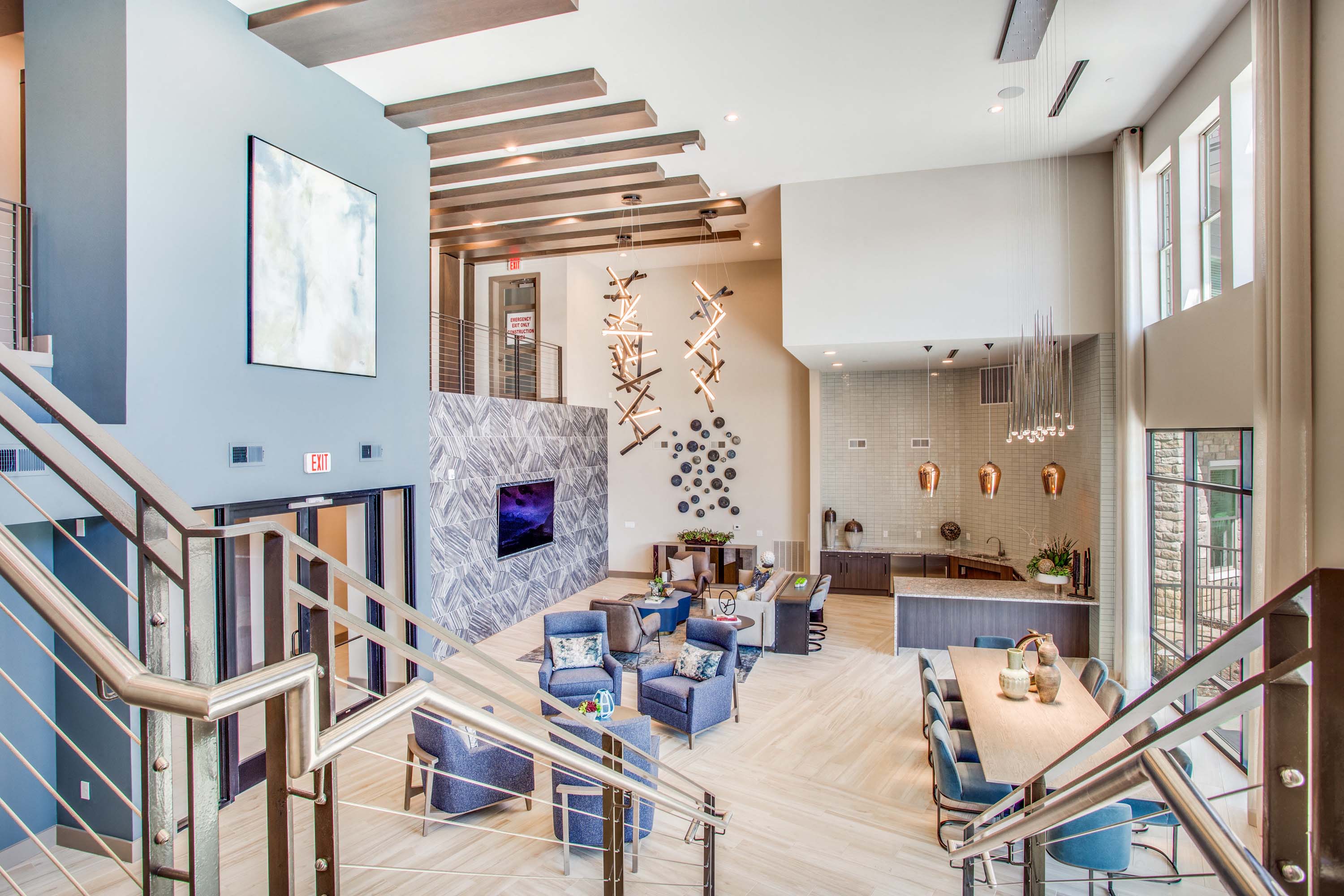 Spacious resident lounge