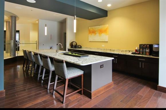 Free coffee service and lounge area