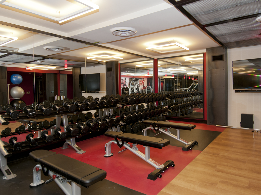 KICK Fitness Center with fitness on demand system