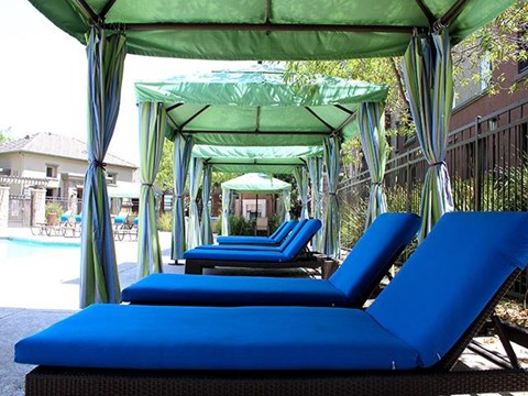 Private pool cabanas