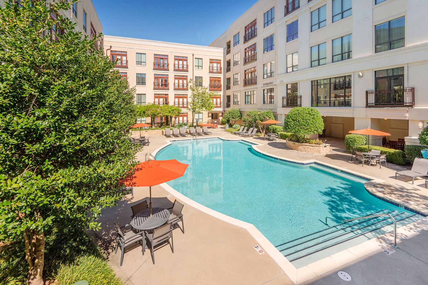 Resort-style swimming pool
