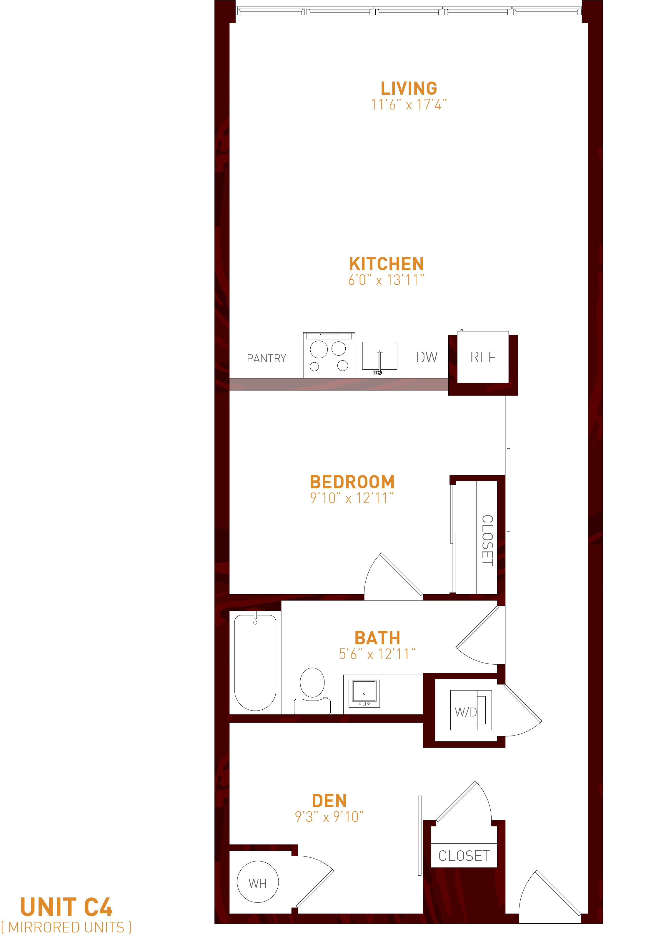 View Brookland Press's Foundry 925-A624 Apartment Floor Plan in DC
