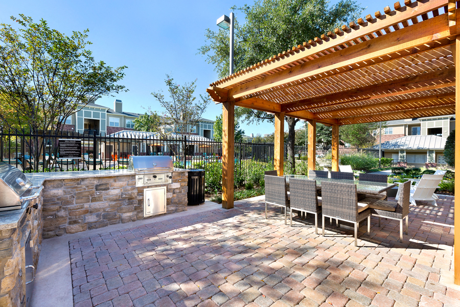 Grill Station with outdoor cabanas
