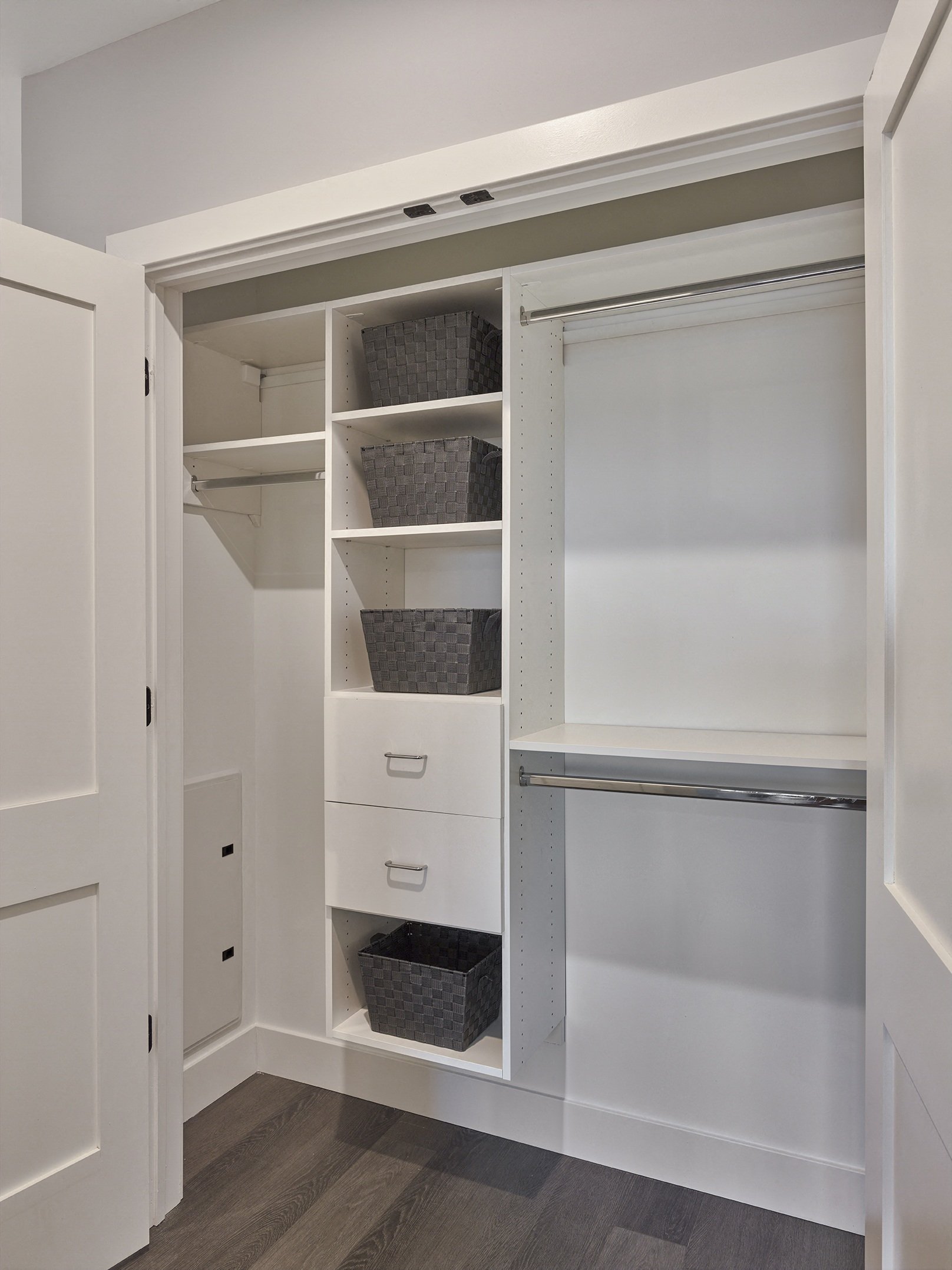 custom built-in closets, large walk in cloests