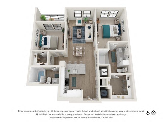Floor plan layout diagram for B2