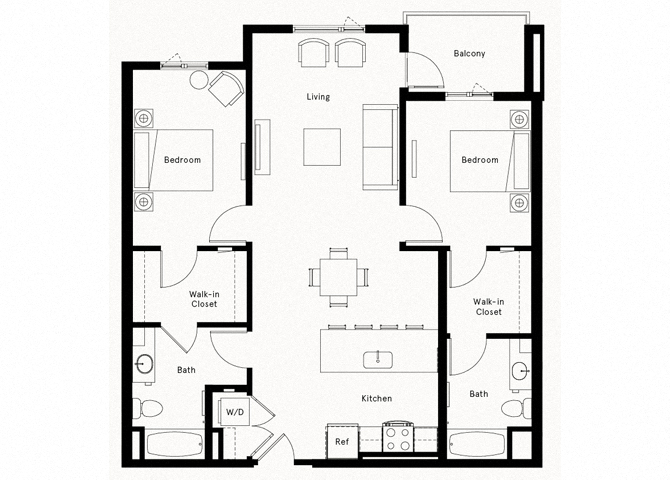 Trademark DTLA 2 Bedroom C Floorplan Trademark DTLA 2 Bedroom C Floorplan