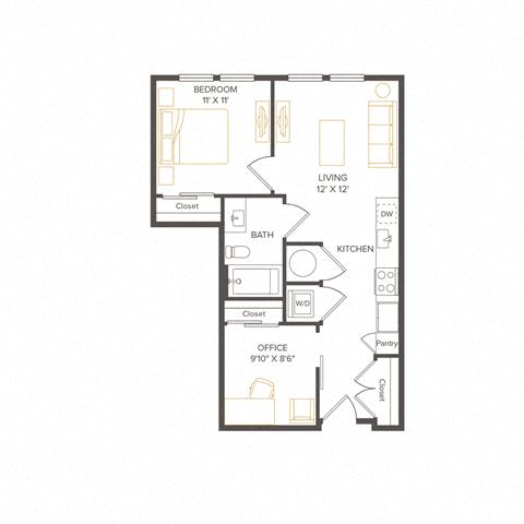Floor plan layout diagram for A8