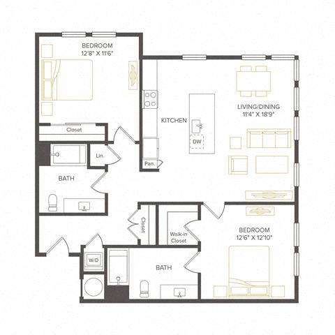 Floor plan layout diagram for B13