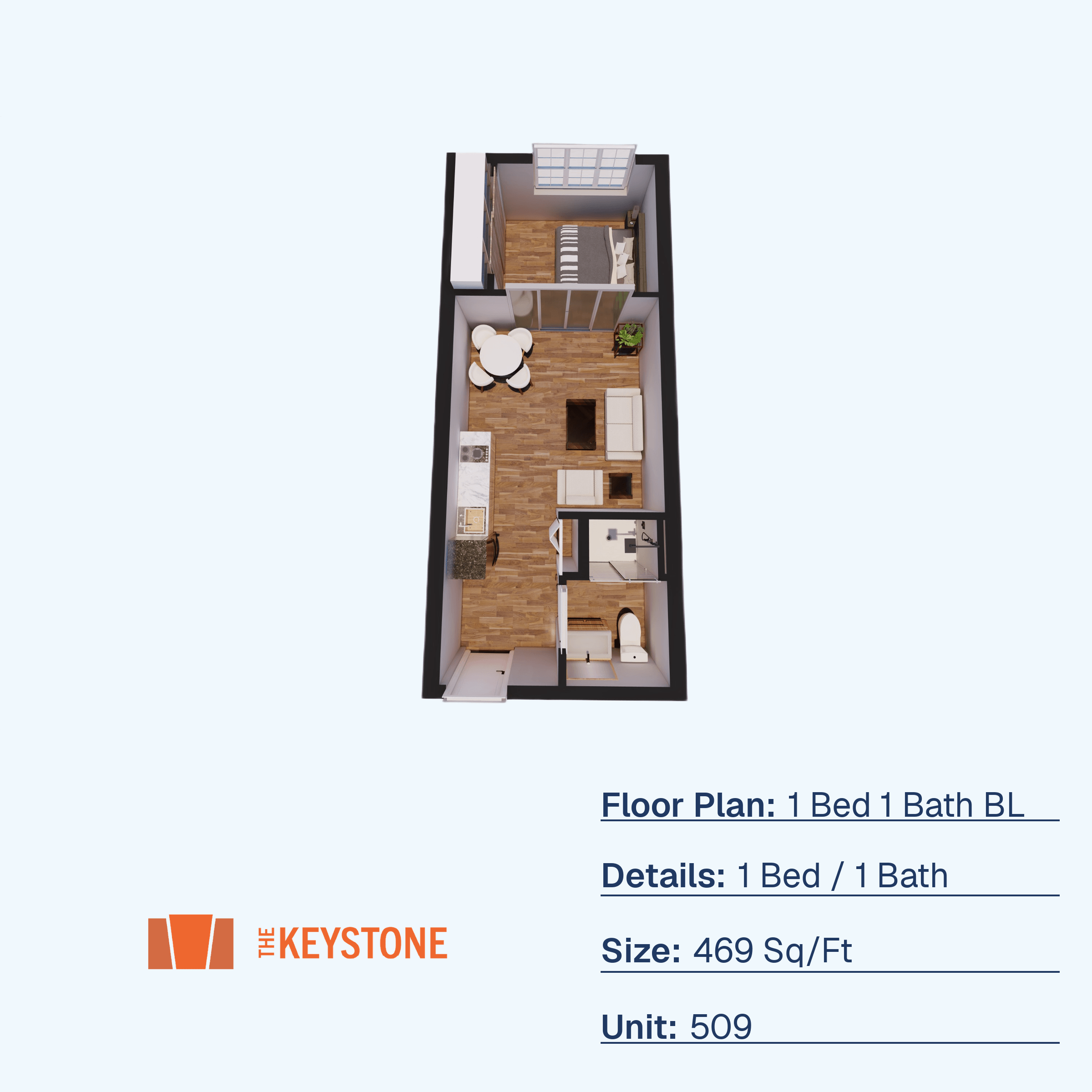 1 Bed 1 Bath BL
