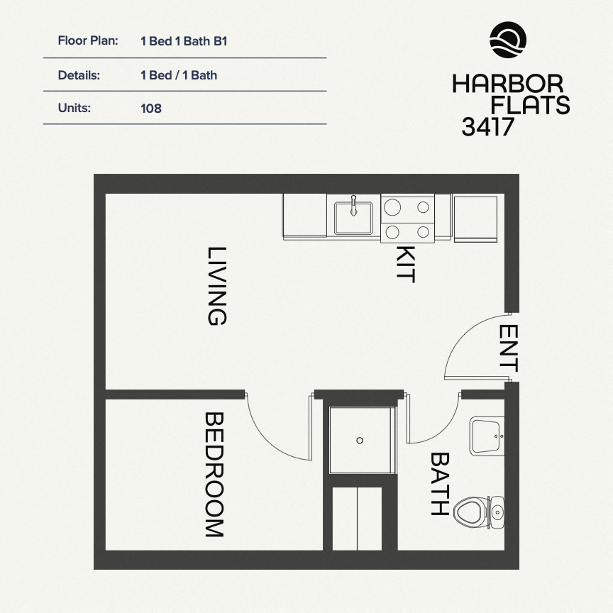 1 Bed 1 Bath B1