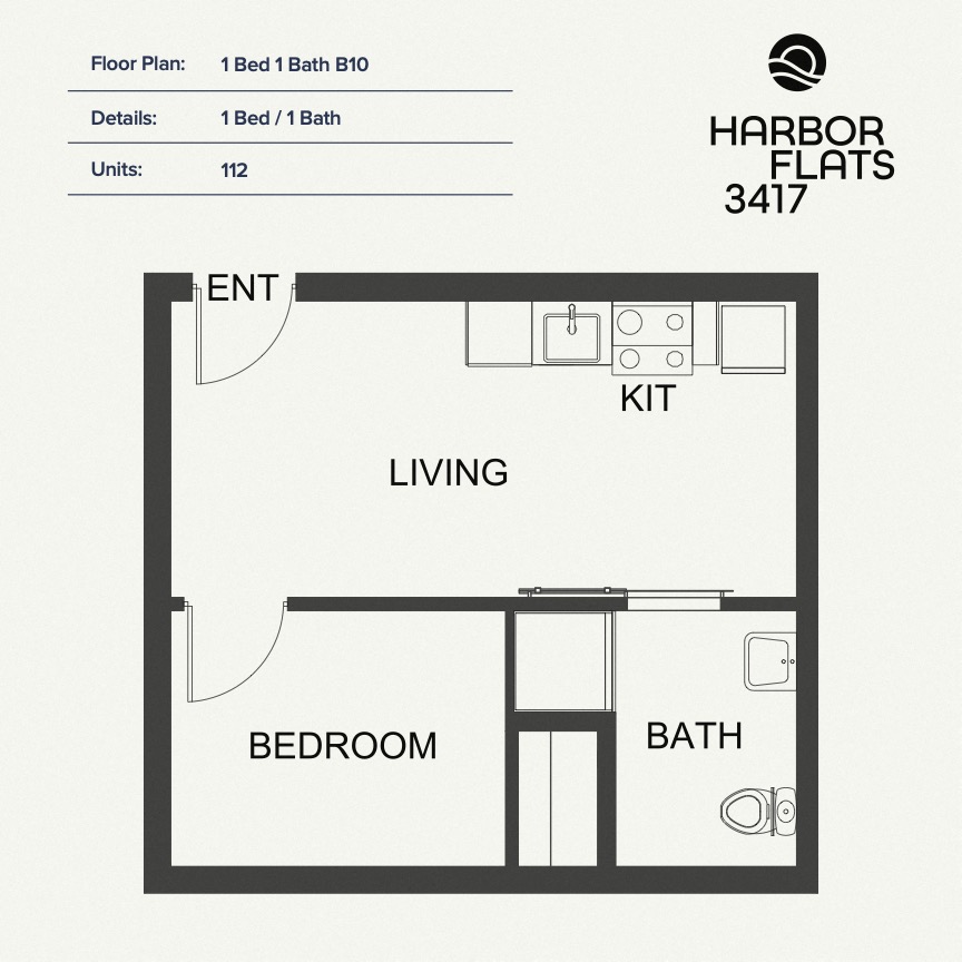 1 Bed 1 Bath B10