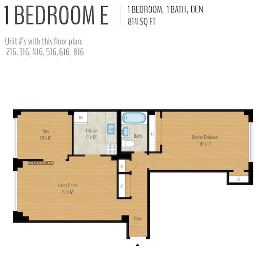 1 Bedroom + Den Image