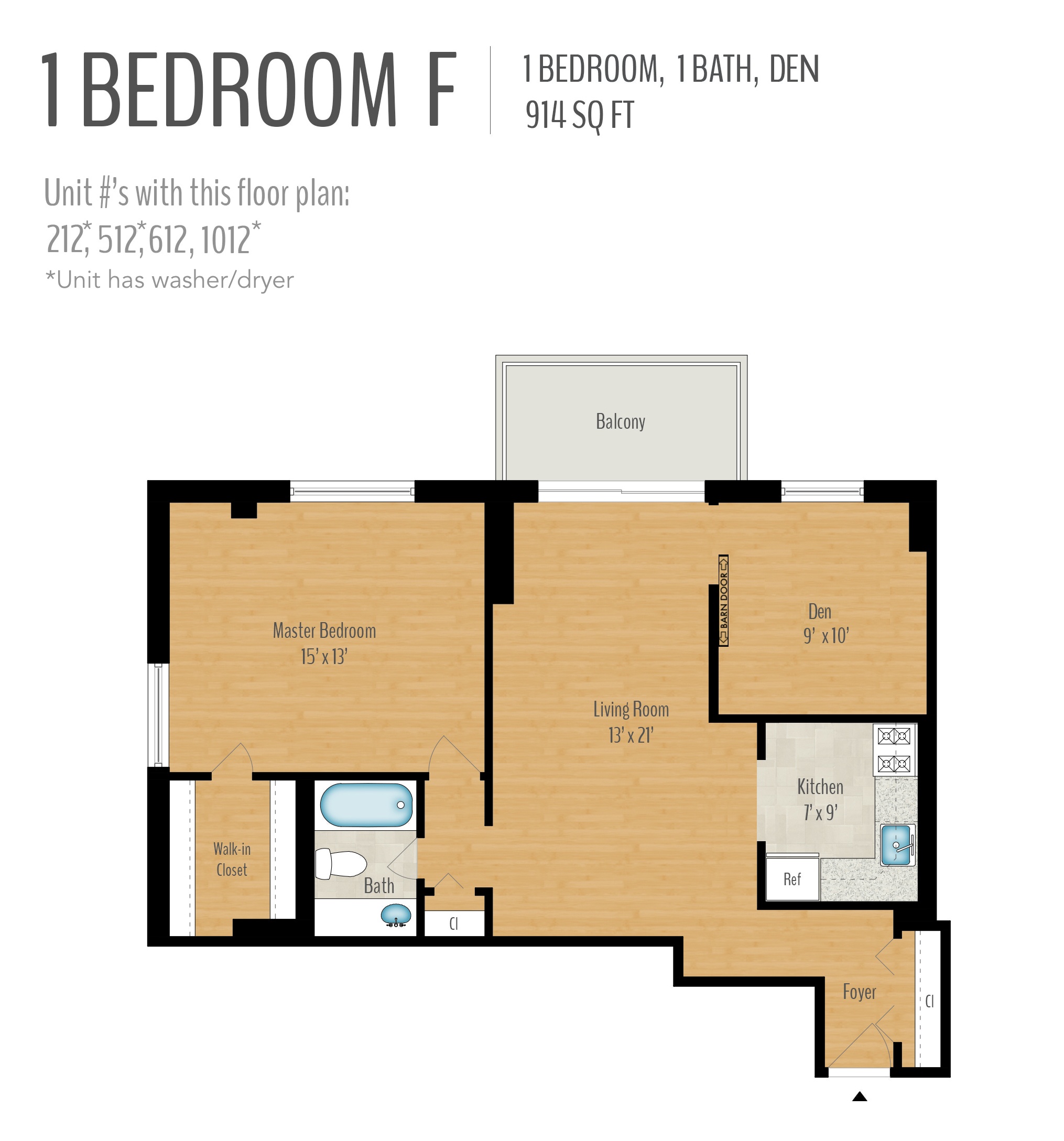 1 Bedroom + Den Image