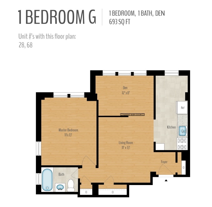 1 Bedroom + Den Image